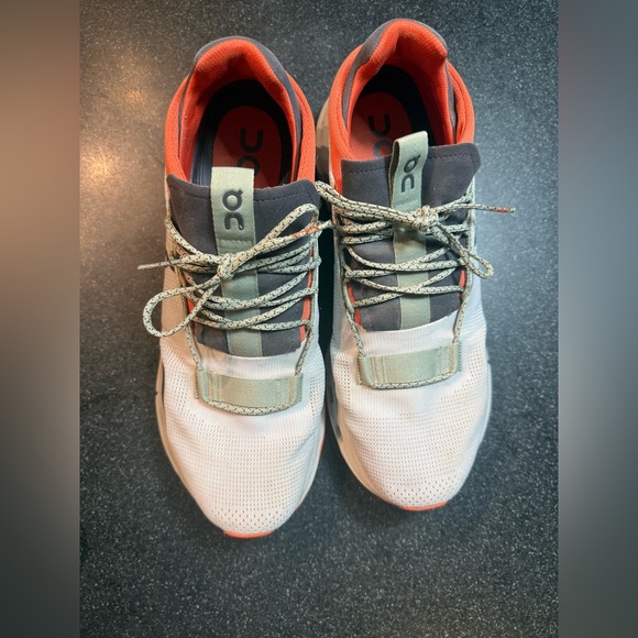 On Cloudnova Silver Orange Cloudtec Athletic Shoes Mens Size 12.5 - Picture 3 of 7